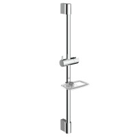 AQM8203CR Душевая штанга 640мм с мыльницей, Хром