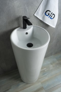 Раковина Gid Nb131 81112 накладная белая 40x40x84