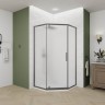 Душевой угол Veconi Ottimo P10 GR, 800x800x1900, графит брашинг, стекло матовое
