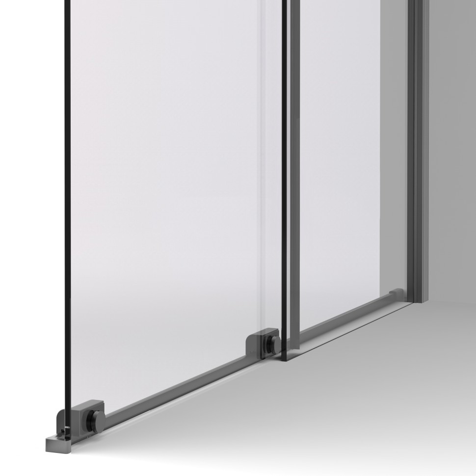 Душевая перегородка Walk-In VSW-1WSL120GSGM, 1200*2000, вороненая сталь, стекло янтарь