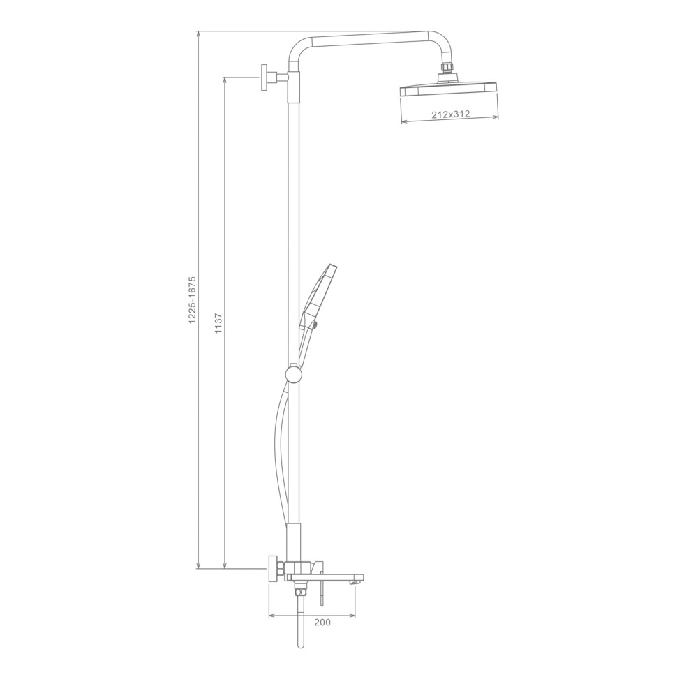 Душевая система Raglo для ванны и душа R50.24.23 Золото