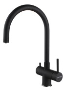 Смеситель для кухни Heller, черный металлик, He213218-418(BLM), Paulmark