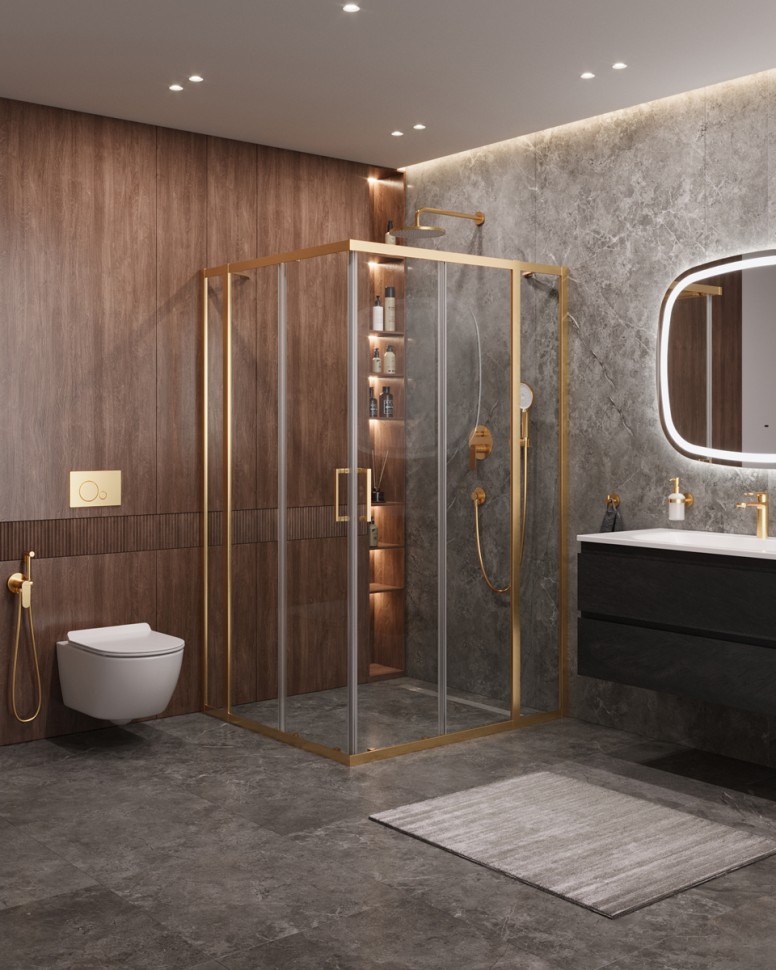 Душевой уголок CEZARES MOLVENO-AH-22-120/110-C-BORO-IV