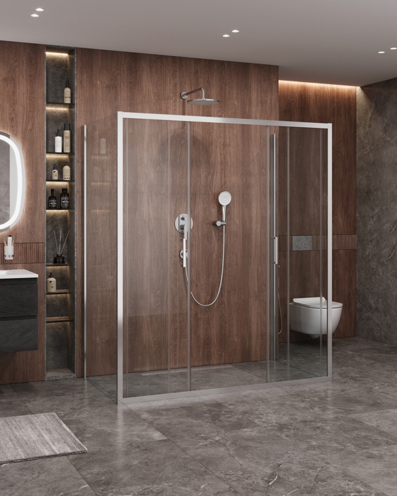 Душевой уголок CEZARES MOLVENO-AH-2/2-180/80-C-Cr-IV