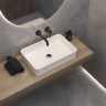 Раковина BERGES Ego SL накладная, 55x38 см, матовый белый, без отверстия под смеситель