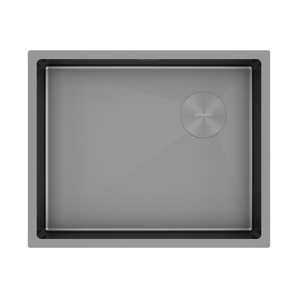 Мойка нерж. сталь NEXT-SKEW 54 UNI, PM885444-MG, матовый серый, 540х440мм, Paulmark 1,2мм
