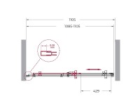 Душевая дверь BelBagno MARINO-BF-1-110-C-Cr