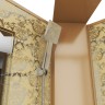 Душевая кабина Niagara Luxe NG-7717GBK (100x100х210) низкий поддон(15см),дверь распашная,стенки золото,без крыши,4 места