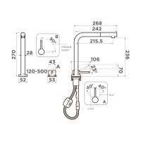 Смеситель для кухни Omoikiri Nara 2 Plus-S-GB латунь/графит