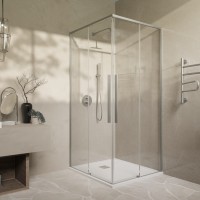 Душевой уголок Слим-Н (Slim-N) VSS-4SN9010CLBN, 1000*900, брашированный никель, стекло прозрачное