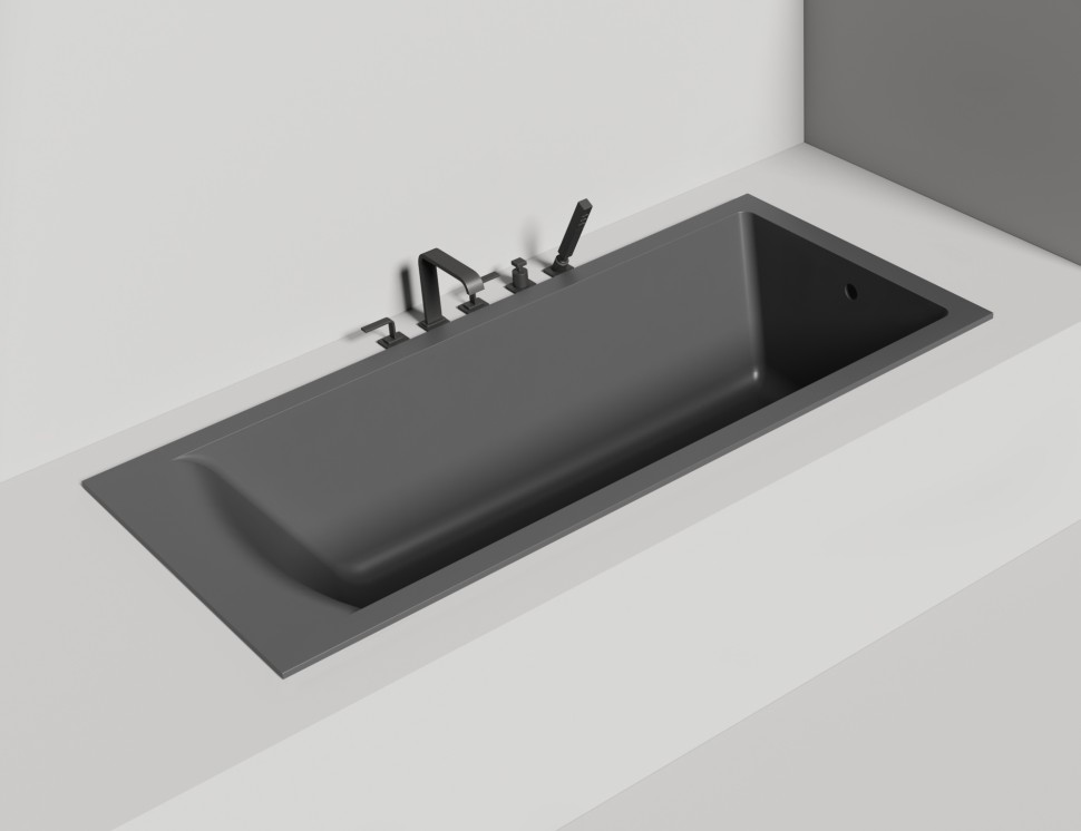 Ванна встраиваемая CASCATA 180x80 S-Stone Матовое