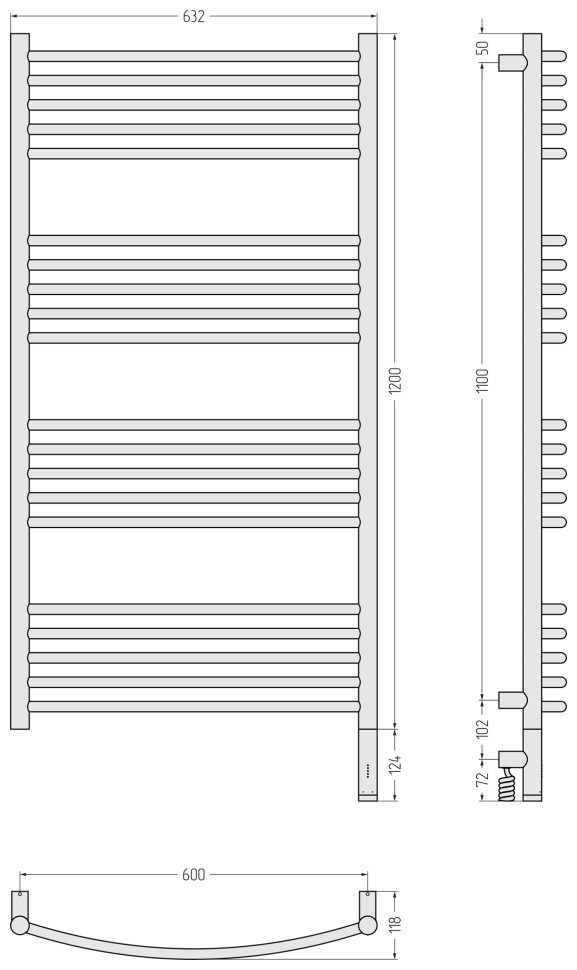 Богема 3.1 выгнутая 1200х600 МЭМ правый
