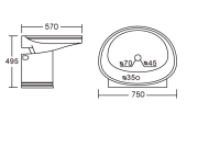 Умывальник CeramaLux 1414