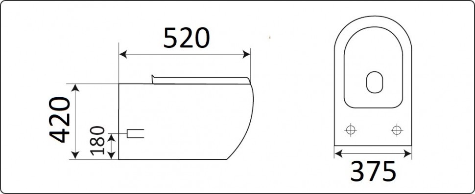 Унитаз подвесной CeramaLux CL-2101