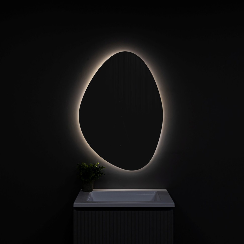 AQM9110B 600x850 Зеркало с подсветкой, универсальный монтаж