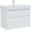 Тумба с раковиной Nova Lite 85 2 ящ. (SLIM SYNERGY) цв.бел. Глянец