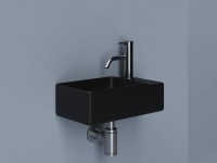 Умывальник подвесной прямоугольный (чаша слева, отверстие под смеситель справа) цвет черный матовый Element 395x220x125мм