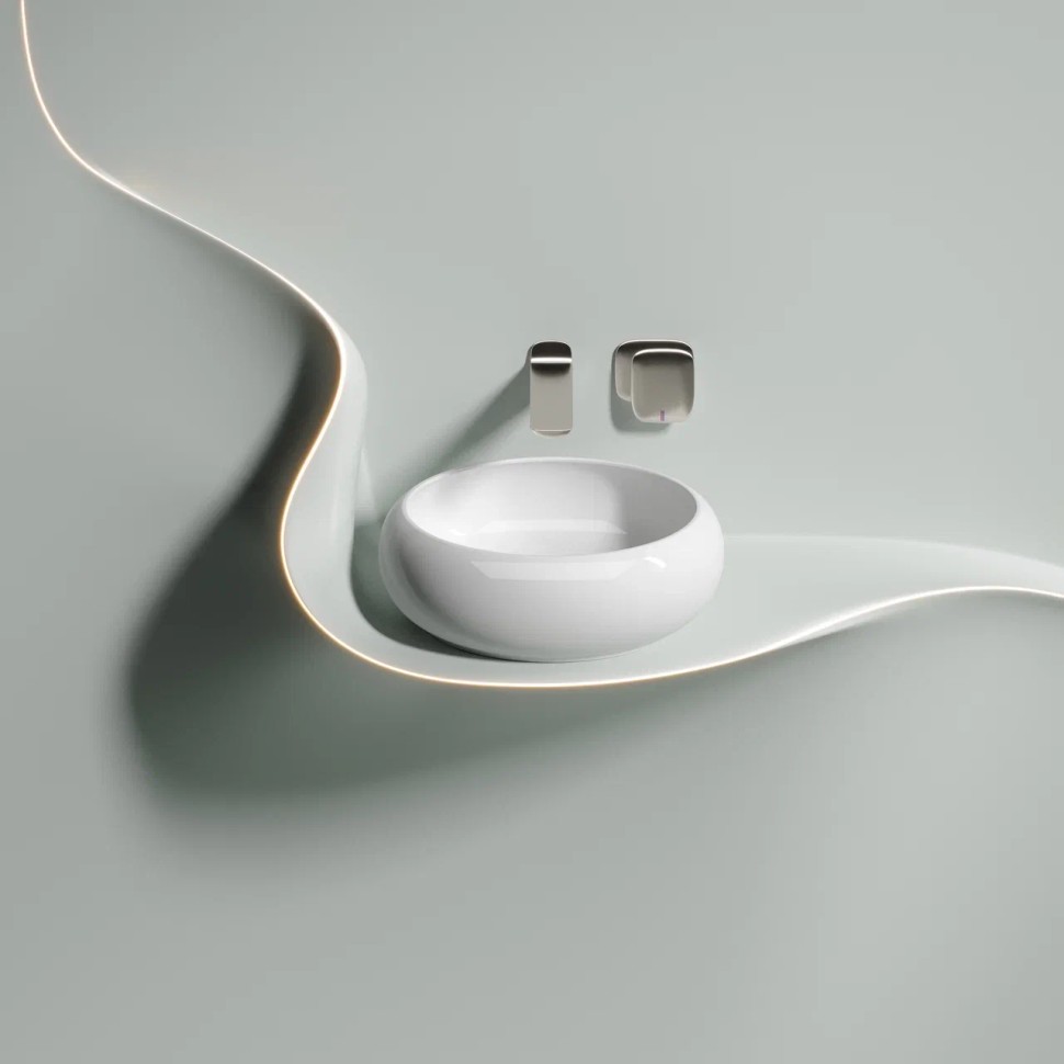 Умывальник чаша накладная круглая Element 360x360x120мм CN6050