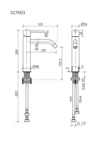 Смеситель для раковины SANCOS Etna, вороненая сталь, арт. SC9003GG