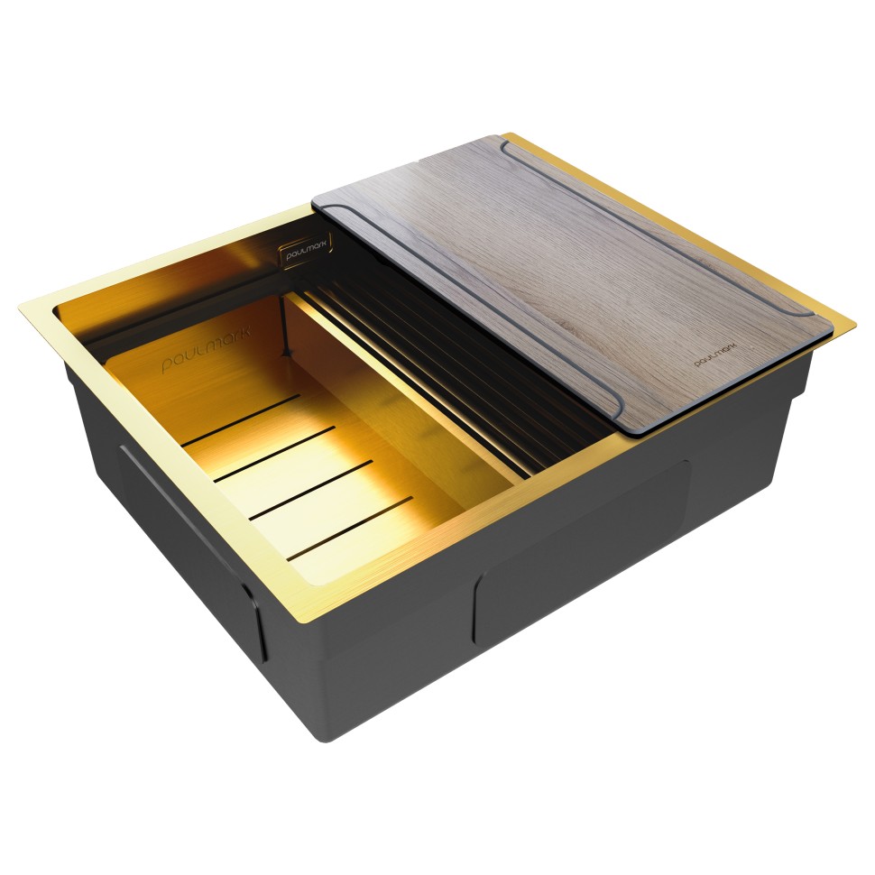 Мойка нерж. сталь NEXT-MULTI SINK 54 UNI, PM785445-BG, брашированное золото, 540х450мм, Paulmark