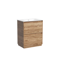 Тумба под раковину SANCOS Libra Floor напольная, 690х450х840, c двумя ящиками оснащенными доводчиками, дуб чарльстон, арт. LB70FECH