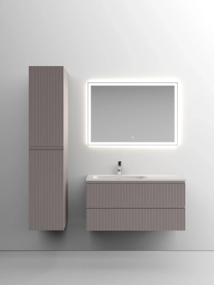 Тумба подвесная SANCOS Snob T левая 995х445х500, c двумя ящиками оснащенными доводчиками, Doha Soft, арт.SNT100LSM