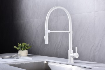 Смеситель для кухни HALT, белый матовый, Ha214021-WH, Paulmark