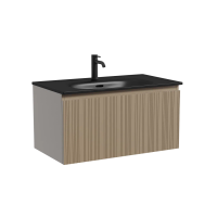 Тумба подвесная SANCOS Code 785х453х400, c одним ящиком оснащенным доводчиками, цвет серо- бежевый, арт. CD80GB