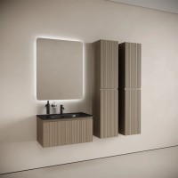 Тумба подвесная SANCOS Code 785х453х400, c одним ящиком оснащенным доводчиками, цвет серо- бежевый, арт. CD80GB