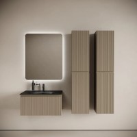 Тумба подвесная SANCOS Code 785х453х400, c одним ящиком оснащенным доводчиками, цвет серо- бежевый, арт. CD80GB