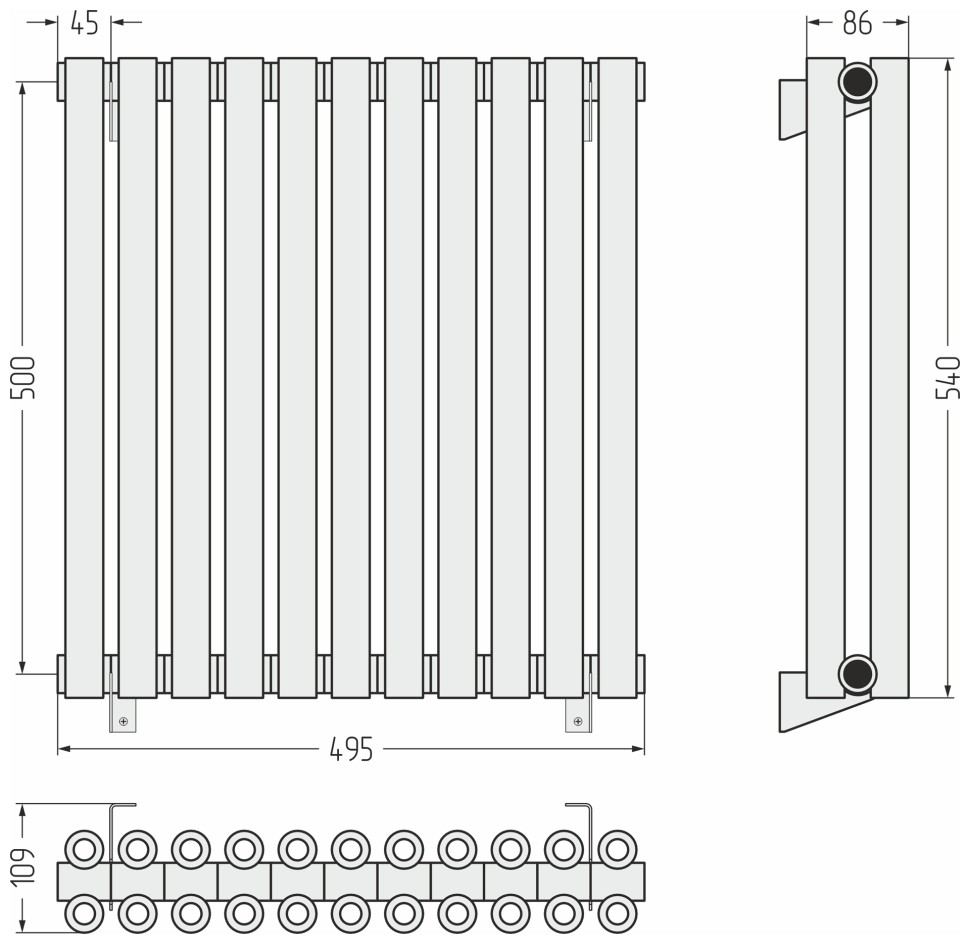 Эстет-00 500х495 11 секций