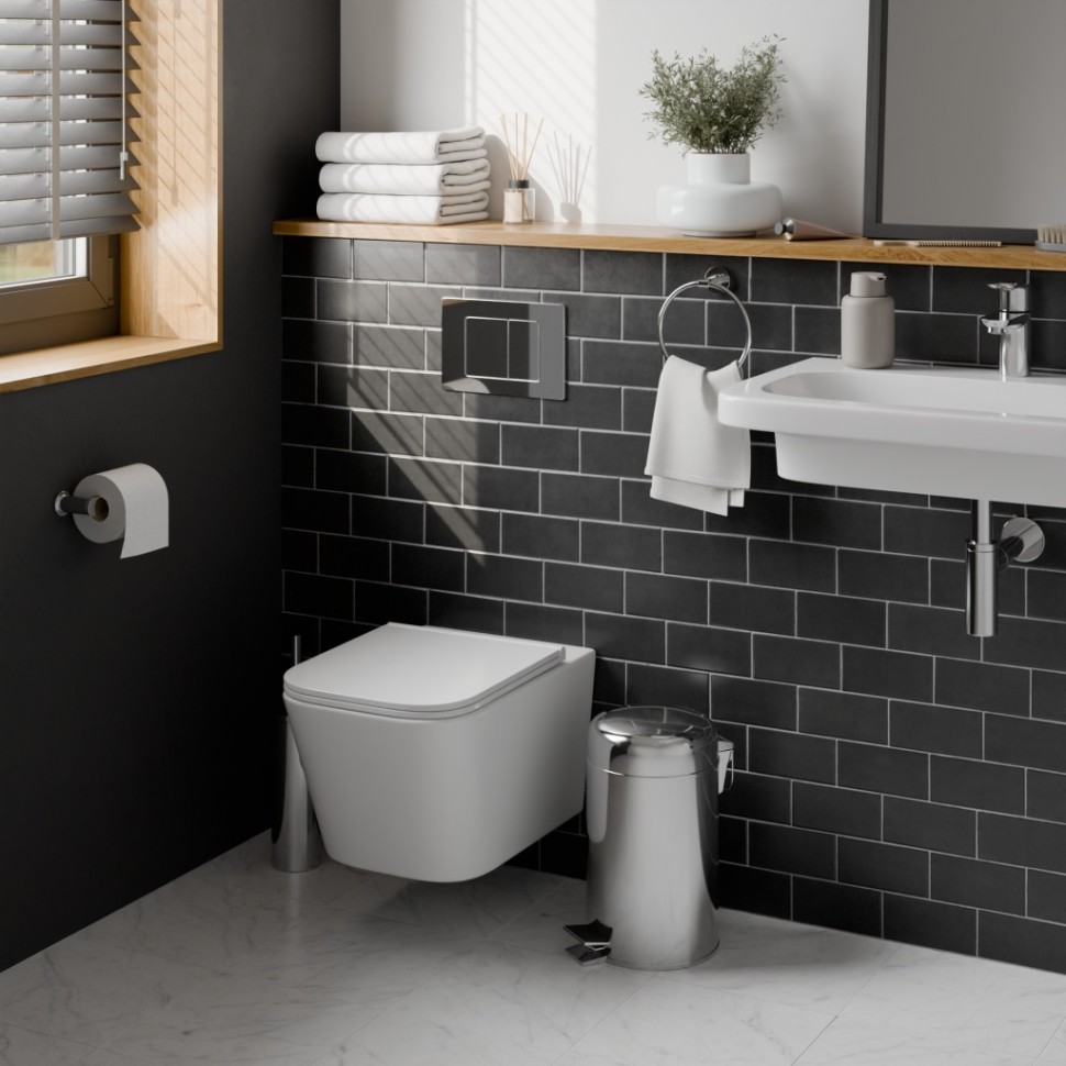 Комплект 2в1 IBERICA BLANCA инсталляция SILENCIO, кнопка смыва INOX-C хром глянцевый (IB001.1131)