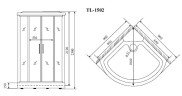Timo Lux TL-1502 душевая кабина 90*90*230, турецкая баня хамам