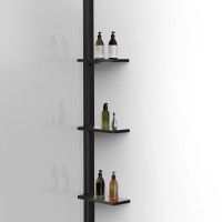 Душевая перегородка Walk-In VSW-1HWS600CLB, 600*2000, черный, стекло прозрачное