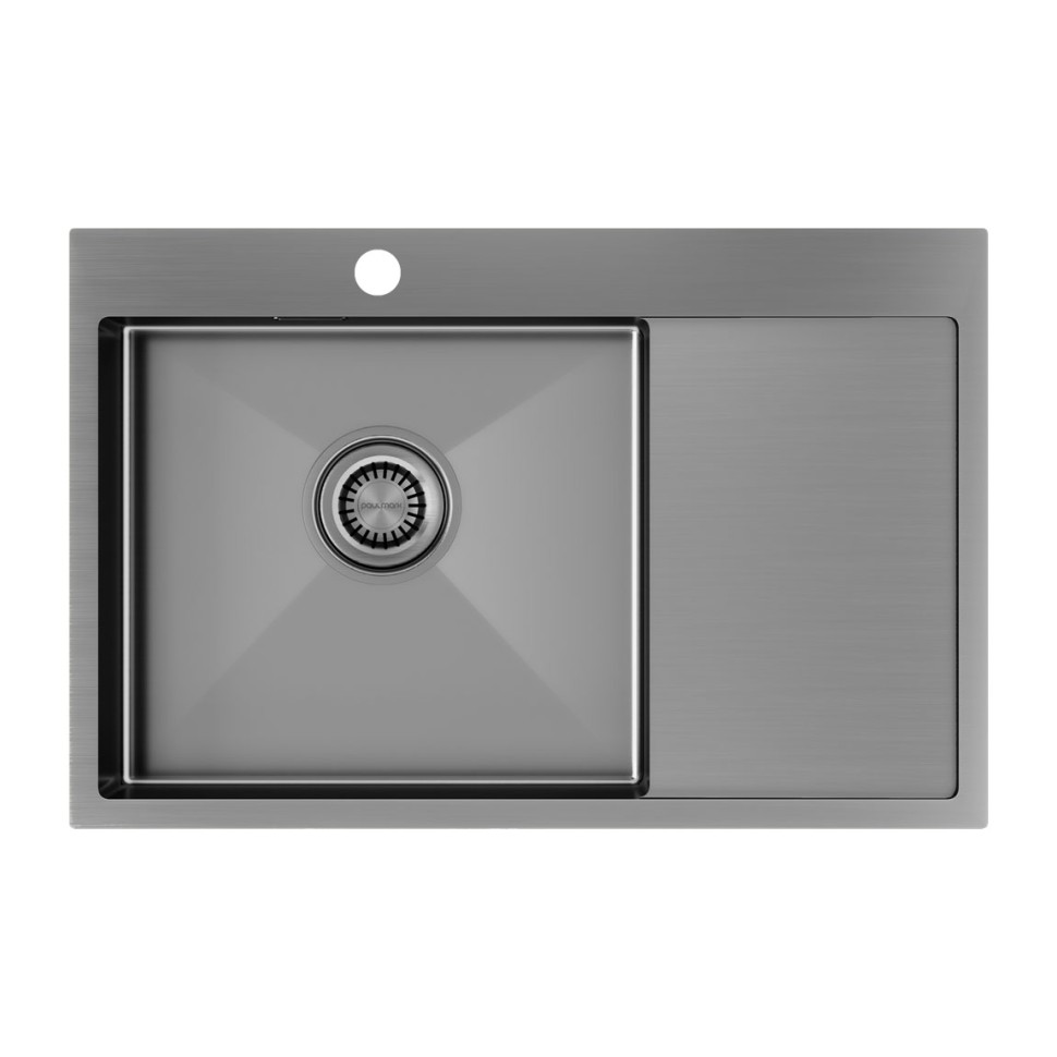 Мойка нерж. сталь AISI304 VELTEN 78F, PM807851-GML, вороненая сталь, левая, 780х510мм, Starke-Paulmark