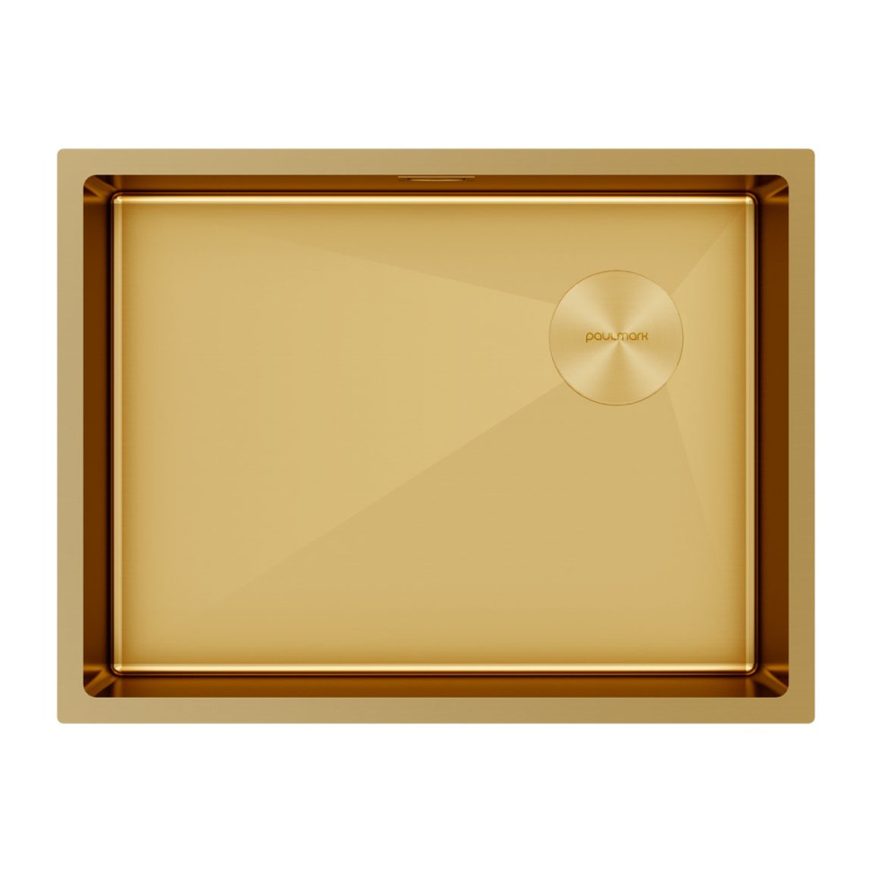 Мойка нерж. сталь NEXT-SKEW 58 UNI, PM885844-BG, брашированное золото, 580х440мм, Paulmark 1,2мм