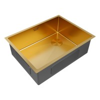 Мойка нерж. сталь NEXT-SKEW 58 UNI, PM885844-BG, брашированное золото, 580х440мм, Paulmark 1,2мм