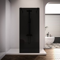 Душевая перегородка Veconi Korato KR-90BB, 1000x2000, черный, стекло черное