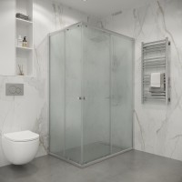 Душевое ограждение Niagara Eco NG-1012-14QMT (120х80х190) прямоугольник,раздвижное,хром,стекло матовое,1 место