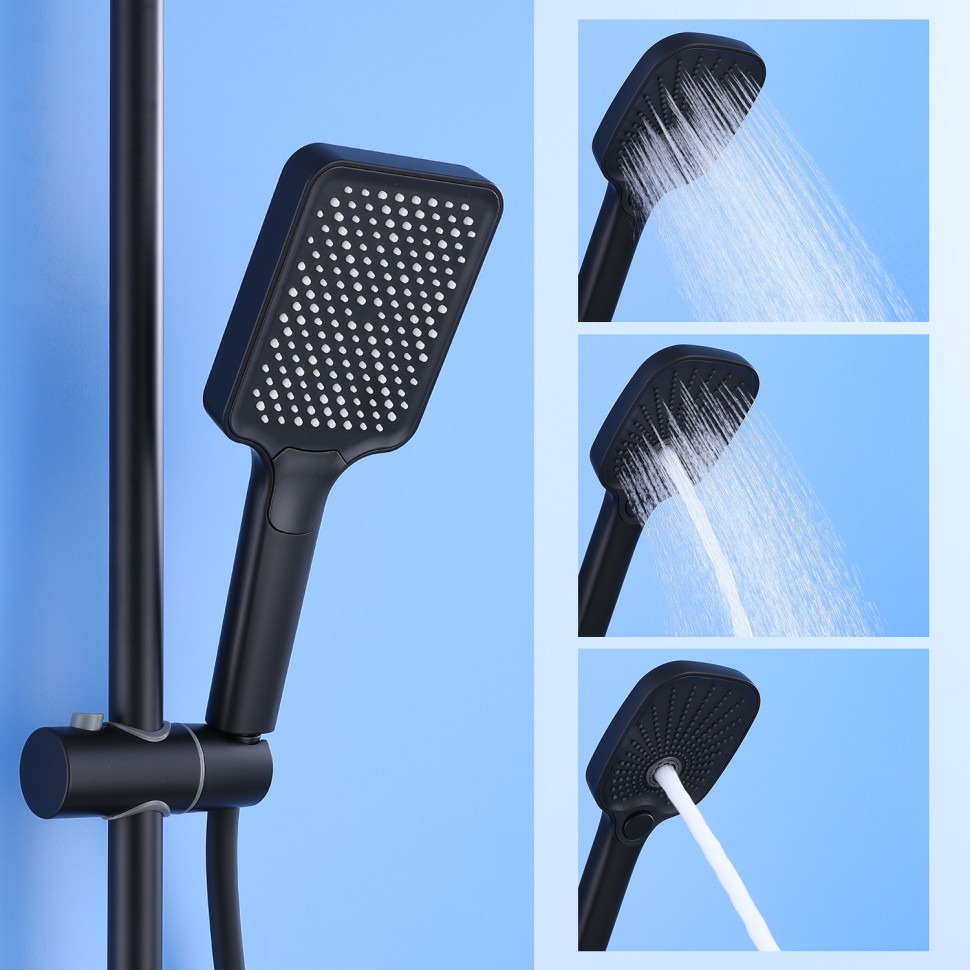 Душевая система Splenka для ванны и душа S40.24.06 Черный