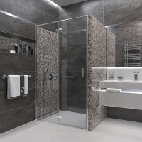 Душевая дверь Veconi Vianno VN-73, 1200x1950, хром, стекло прозрачное