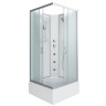 Душевая кабина Niagara Classic NG-1108-14BKG (90х90х200) средний поддон(26см),стекло матовое,4 места с полкой
