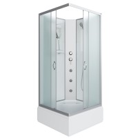 Душевая кабина Niagara Classic NG-1108-14BKG (90х90х200) средний поддон(26см),стекло матовое,4 места с полкой