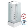 Душевая кабина Niagara Classic NG-1108-14BKG (90х90х200) средний поддон(26см),стекло матовое,4 места с полкой