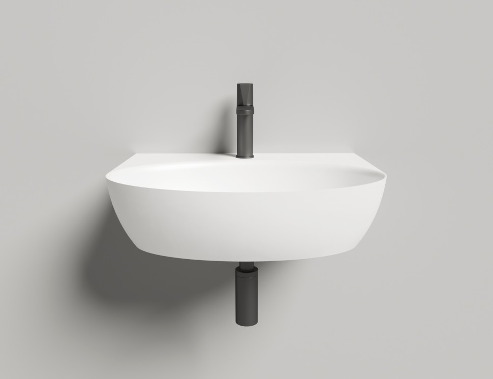 Раковина накладная ALDA WALL 02  покраска по RAL полностью 580х450х150 S-Sense Глянцевое