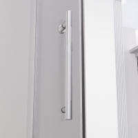 Душевая дверь распашная Veconi Premium Alassio CH, 1200х2000, хром, стекло прозрачное осветленное