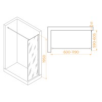 Душевая перегородка RGW WA-002W (Прозрачное, 600)