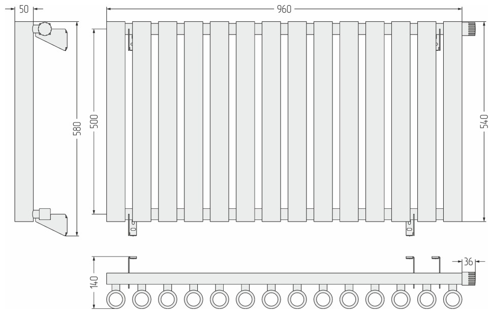Кумир-0 EU50 правый 500х960 14 секций