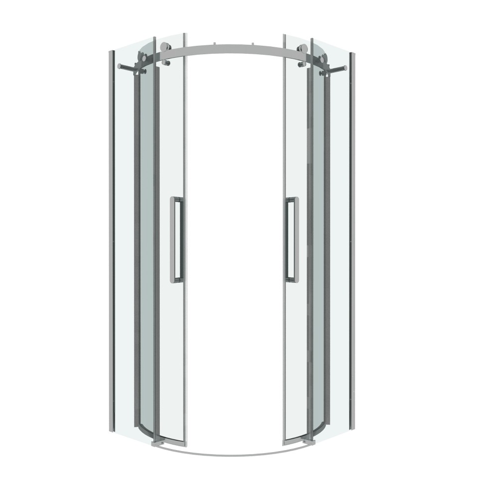 Душевое ограждение Grossman Classic 301.K33.04.9090.10.00 (90х90х195) четверть круга,раздвижная,хром,стекло прозрачное, 1 место