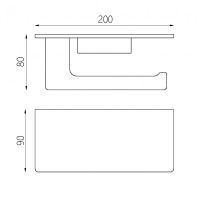 Бумагодержатель с полкой ABBER Funktion AA1130 хром
